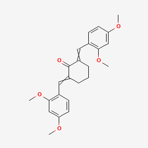 molecular formula C24H26O5 B14356246 Cyclohexanone, 2,6-bis[(2,4-dimethoxyphenyl)methylene]- CAS No. 92918-48-4