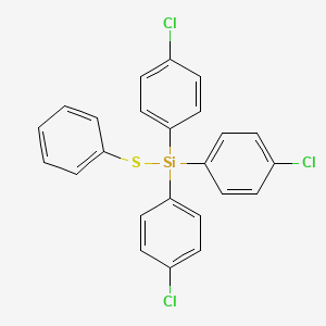 molecular formula C24H17Cl3SSi B14356285 Tris(4-chlorophenyl)(phenylsulfanyl)silane CAS No. 92639-41-3