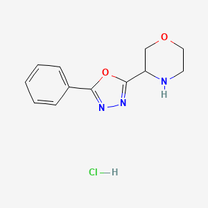 3-(5-Phenyl-1,3,4-oxadiazol-2-yl)morpholine hydrochloride