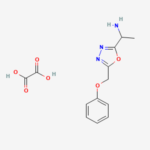 1-[5-(Phenoxymethyl)-1,3,4-oxadiazol-2-yl]ethan-1-amine, oxalic acid
