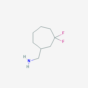 molecular formula C8H15F2N B1435637 (3,3-Difluorocycloheptyl)methanamine CAS No. 1803607-86-4