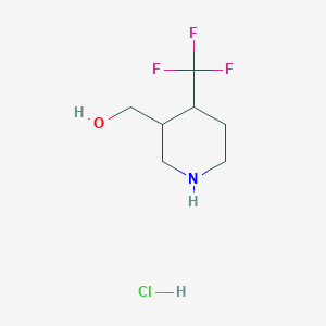 molecular formula C7H13ClF3NO B1435639 [4-(Trifluoromethyl)piperidin-3-yl]methanol hydrochloride CAS No. 1356339-06-4