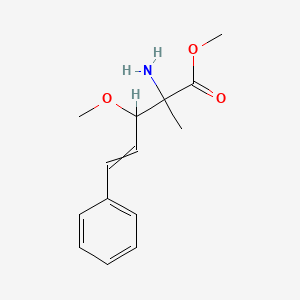 molecular formula C14H19NO3 B14356403 Methyl 2-amino-3-methoxy-2-methyl-5-phenylpent-4-enoate CAS No. 90179-93-4