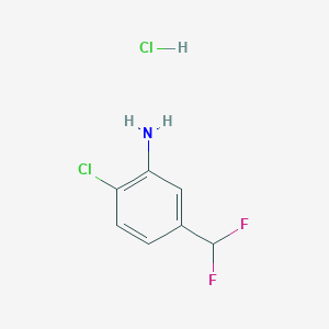 molecular formula C7H7Cl2F2N B1435642 2-Chloro-5-(difluoromethyl)aniline hydrochloride CAS No. 1803567-53-4