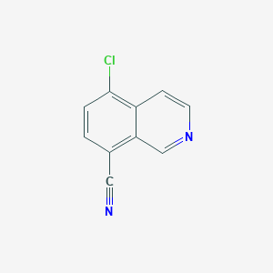 molecular formula C10H5ClN2 B1435645 5-Chloroisoquinoline-8-carbonitrile CAS No. 1256463-60-1