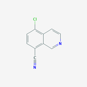 molecular formula C10H5ClN2 B1435645 8-Isoquinolinecarbonitrile, 5-chloro- CAS No. 1256463-60-1