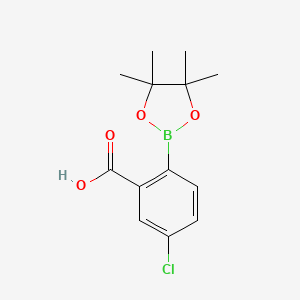 molecular formula C13H16BClO4 B1435649 5-Chloro-2-(4,4,5,5-tetramethyl-1,3,2-dioxaborolan-2-yl)benzoic acid CAS No. 891843-31-5