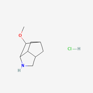 molecular formula C9H16ClNO B1435650 2-Methoxy-4-azatricyclo[4.2.1.0,3,7]nonane hydrochloride CAS No. 1803605-91-5