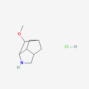 molecular formula C9H16ClNO B1435650 2-Methoxy-4-azatricyclo[4.2.1.0^{3,7}]nonane hydrochloride CAS No. 1803605-91-5