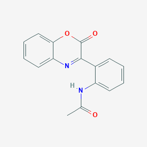 molecular formula C16H12N2O3 B14356509 N-[2-(2-Oxo-2H-1,4-benzoxazin-3-yl)phenyl]acetamide CAS No. 92675-60-0