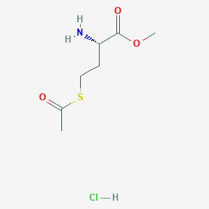 molecular formula C7H14ClNO3S B1435655 盐酸甲基(2S)-4-(乙酰硫烷基)-2-氨基丁酸酯 CAS No. 1807939-72-5