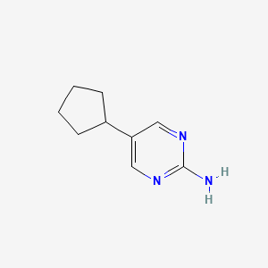 molecular formula C9H13N3 B14356577 5-Cyclopentylpyrimidin-2-amine CAS No. 90253-44-4