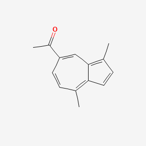 molecular formula C14H14O B14356582 1,4-Dimethyl-7-acetylazulene CAS No. 91813-74-0