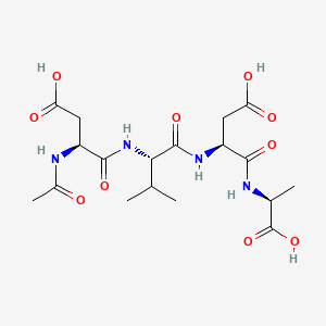 molecular formula C18H28N4O10 B14356609 Acetylaspartyl-valyl-aspartyl-alanine CAS No. 93620-52-1