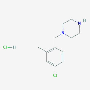 molecular formula C12H18Cl2N2 B1435661 1-[(4-chloro-2-methylphenyl)methyl]piperazine hydrochloride CAS No. 1803585-33-2
