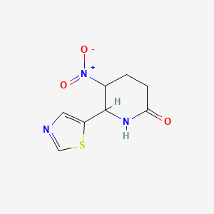 5-Nitro-6-(1,3-thiazol-5-yl)piperidin-2-one