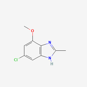 molecular formula C9H9ClN2O B1435665 6-Chloro-4-methoxy-2-methyl-1H-benzo[d]imidazole CAS No. 1935370-54-9