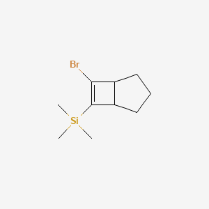 molecular formula C10H17BrSi B14356658 (7-Bromobicyclo[3.2.0]hept-6-en-6-yl)(trimethyl)silane CAS No. 90426-17-8