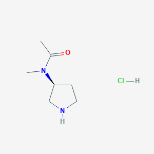 molecular formula C7H15ClN2O B1435667 (S)-N-Methyl-N-(pyrrolidin-3-yl)acetamide hydrochloride CAS No. 1215264-39-3