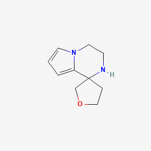 molecular formula C10H14N2O B1435669 3',4'-dihydro-2'H-spiro[oxolane-3,1'-pyrrolo[1,2-a]pyrazine] CAS No. 1803601-30-0