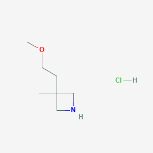 molecular formula C7H16ClNO B1435675 3-(2-Methoxyethyl)-3-methylazetidine hydrochloride CAS No. 1803606-97-4
