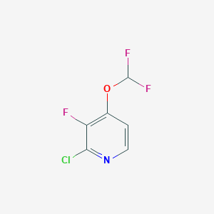 molecular formula C6H3ClF3NO B1435677 2-Chloro-4-(difluoromethoxy)-3-fluoropyridine CAS No. 1805226-09-8