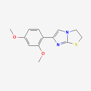 molecular formula C13H14N2O2S B14356785 6-(2,4-Dimethoxyphenyl)-2,3-dihydroimidazo[2,1-b][1,3]thiazole CAS No. 92754-34-2