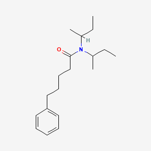 molecular formula C19H31NO B14356803 N,N-Di(butan-2-yl)-5-phenylpentanamide CAS No. 91424-81-6