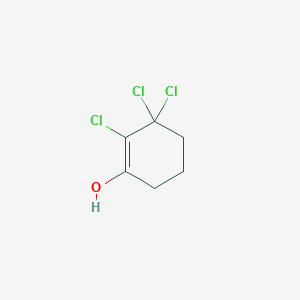 molecular formula C6H7Cl3O B14356820 2,3,3-Trichlorocyclohex-1-en-1-ol CAS No. 93802-80-3