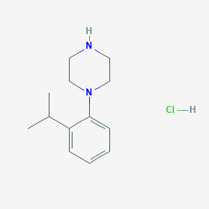 molecular formula C13H21ClN2 B1435685 1-[2-(Propan-2-yl)phenyl]piperazine hydrochloride CAS No. 1459802-94-8