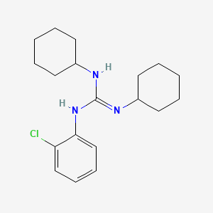 molecular formula C19H28ClN3 B14356858 N-(2-Chlorophenyl)-N',N''-dicyclohexylguanidine CAS No. 96405-47-9