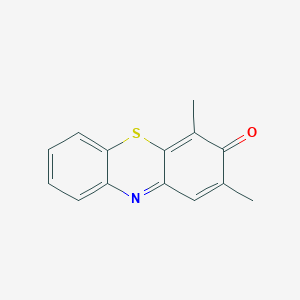 molecular formula C14H11NOS B14356878 2,4-Dimethyl-3H-phenothiazin-3-one CAS No. 91173-15-8