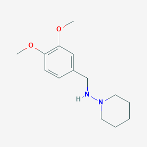 molecular formula C14H22N2O2 B14356924 N-[(3,4-Dimethoxyphenyl)methyl]piperidin-1-amine CAS No. 92889-01-5