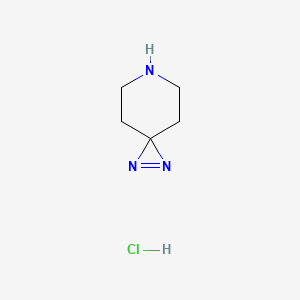 molecular formula C5H10ClN3 B1435696 1,2,6-Triazaspiro[2.5]oct-1-ene hydrochloride CAS No. 1803590-98-8
