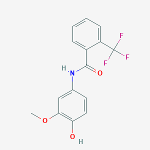 molecular formula C15H12F3NO3 B14356961 N-(4-Hydroxy-3-methoxyphenyl)-2-(trifluoromethyl)benzamide CAS No. 90890-72-5