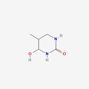 molecular formula C5H10N2O2 B14357018 4-Hydroxy-5-methyltetrahydropyrimidin-2(1H)-one CAS No. 91815-41-7