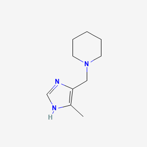 molecular formula C10H17N3 B14357025 1-[(5-Methyl-1H-imidazol-4-yl)methyl]piperidine CAS No. 90513-26-1