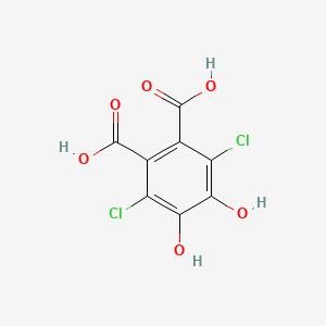 molecular formula C8H4Cl2O6 B14357036 3,6-Dichloro-4,5-dihydroxybenzene-1,2-dicarboxylic acid CAS No. 93236-57-8