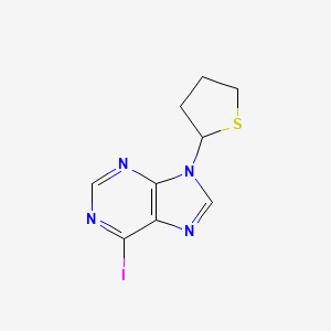 molecular formula C9H9IN4S B14357054 6-Iodo-9-(thiolan-2-yl)purine CAS No. 90347-61-8