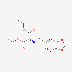 molecular formula C14H16N2O6 B14357069 Diethyl [2-(2H-1,3-benzodioxol-5-yl)hydrazinylidene]propanedioate CAS No. 90298-73-0