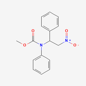 molecular formula C16H16N2O4 B14357099 Methyl (2-nitro-1-phenylethyl)phenylcarbamate CAS No. 91291-33-7