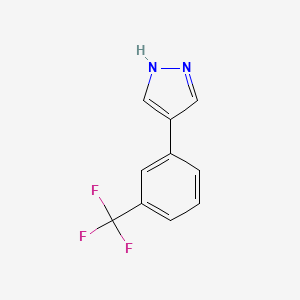 molecular formula C10H7F3N2 B1435711 4-(3-(Trifluoromethyl)phenyl)-1H-pyrazole CAS No. 1246555-68-9