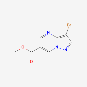 molecular formula C8H6BrN3O2 B1435716 Methyl 3-bromopyrazolo[1,5-a]pyrimidine-6-carboxylate CAS No. 1823420-32-1