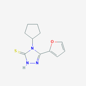 3H-1,2,4-Triazole-3-thione, 4-cyclopentyl-5-(2-furanyl)-2,4-dihydro-