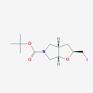 Racemic-(2S,3aS,6aS)-tert-butyl 2-(iodomethyl)tetrahydro-2H-furo[2,3-c]pyrrole-5(3H)-carboxylate
