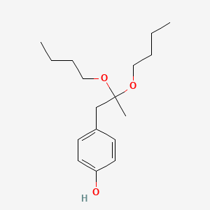 molecular formula C17H28O3 B14357217 4-(2,2-Dibutoxypropyl)phenol CAS No. 90176-82-2