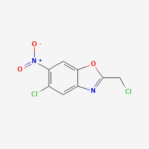 molecular formula C8H4Cl2N2O3 B1435723 5-Chloro-2-chloromethyl-6-nitro-benzooxazole CAS No. 1126637-40-8
