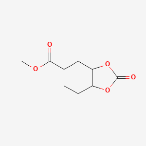 molecular formula C9H12O5 B14357230 Methyl 2-oxohexahydro-2H-1,3-benzodioxole-5-carboxylate CAS No. 93549-65-6