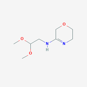 molecular formula C8H16N2O3 B1435726 N-(2,2-dimethoxyethyl)-5,6-dihydro-2H-1,4-oxazin-3-amine CAS No. 1998713-98-6