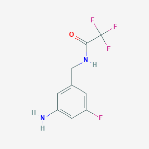 N-[(3-amino-5-fluorophenyl)methyl]-2,2,2-trifluoroacetamide